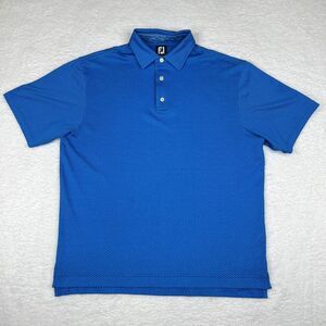 FootJoy FJ Shirt Mens XL Blue Polo Golf Short Sleeve Stretch Active TPC Michigan